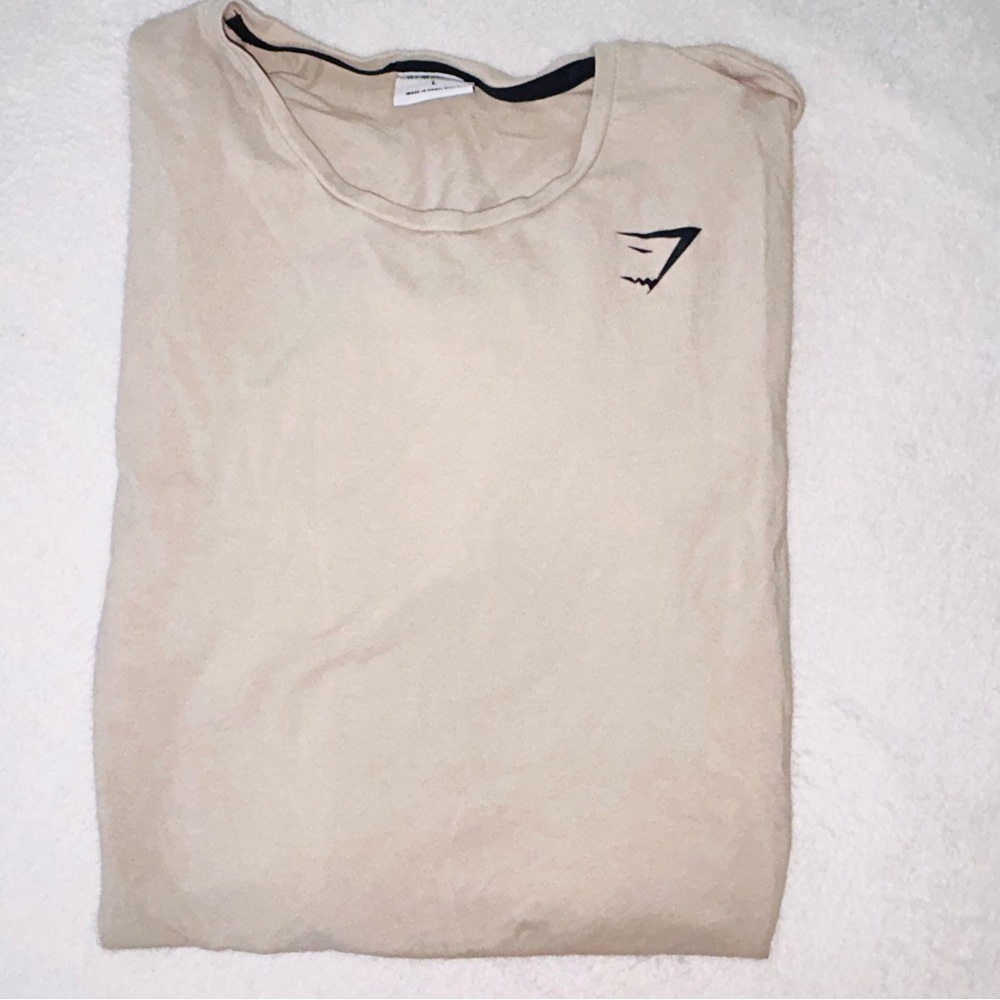 Gymshark Men’s Crew Neck T-Shirt — Sand/Beige